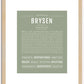 Brysen | Name Art Print