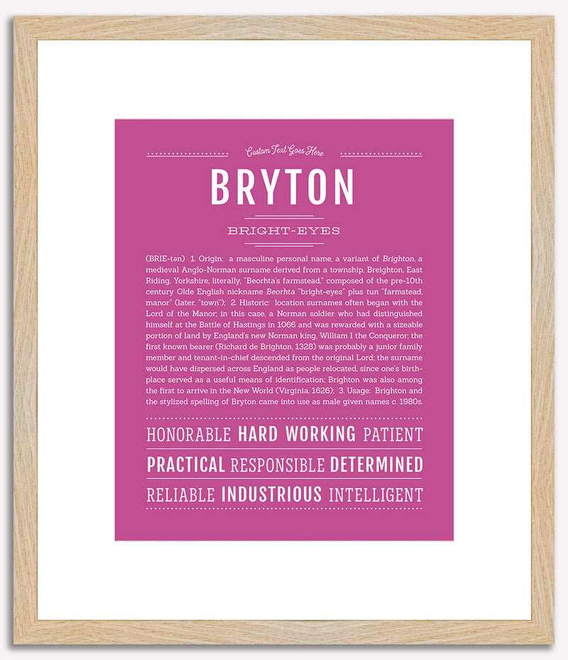 Bryton | Name Art Print