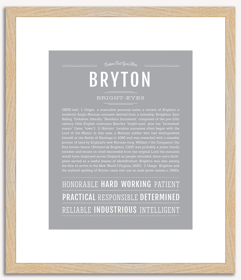 Bryton | Name Art Print