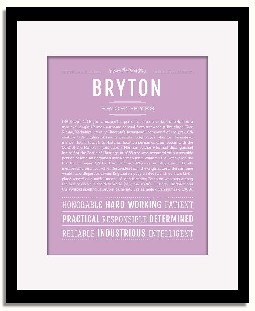 Frame Options | Lilac | Black Frame, Matted