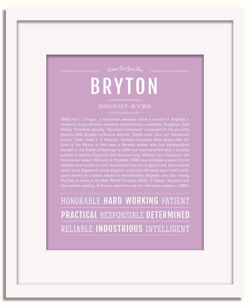 Frame Options | Lilac | White Frame, Matted