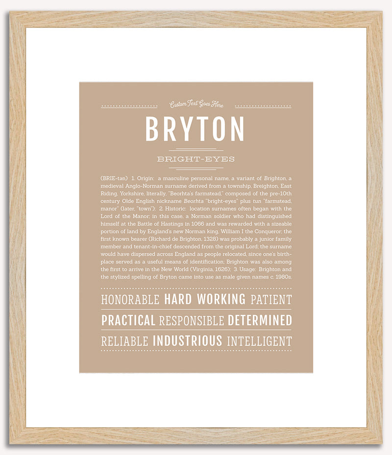 Bryton | Name Art Print