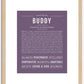 Buddy | Name Art Print