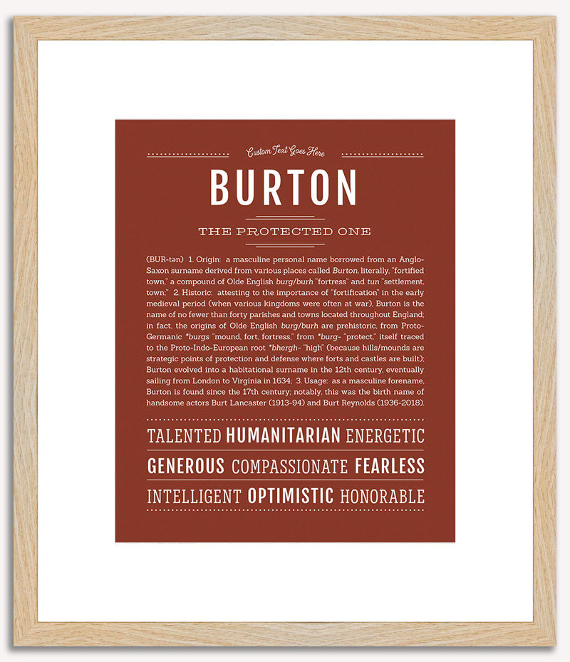 Burton | Name Art Print