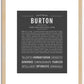 Burton | Name Art Print