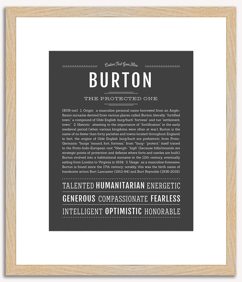 Burton | Name Art Print