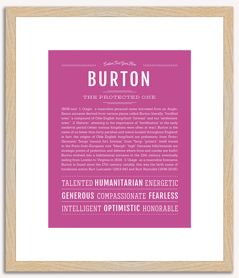 Burton | Name Art Print