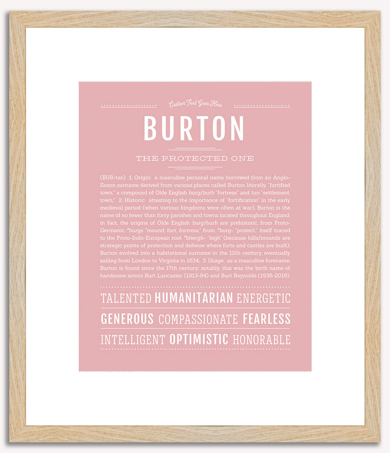 Burton | Name Art Print