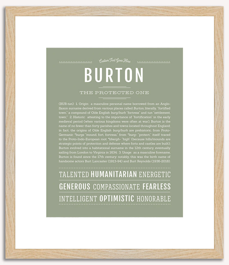 Burton | Name Art Print