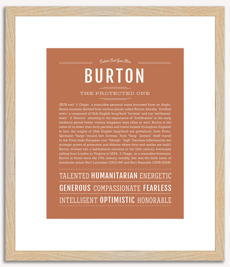 Burton | Name Art Print