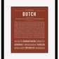 Butch | Name Art Print