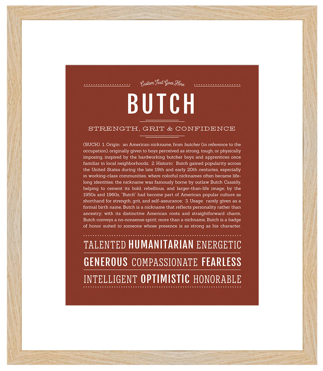 Butch | Name Art Print