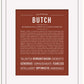 Butch | Name Art Print