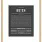 Butch | Name Art Print