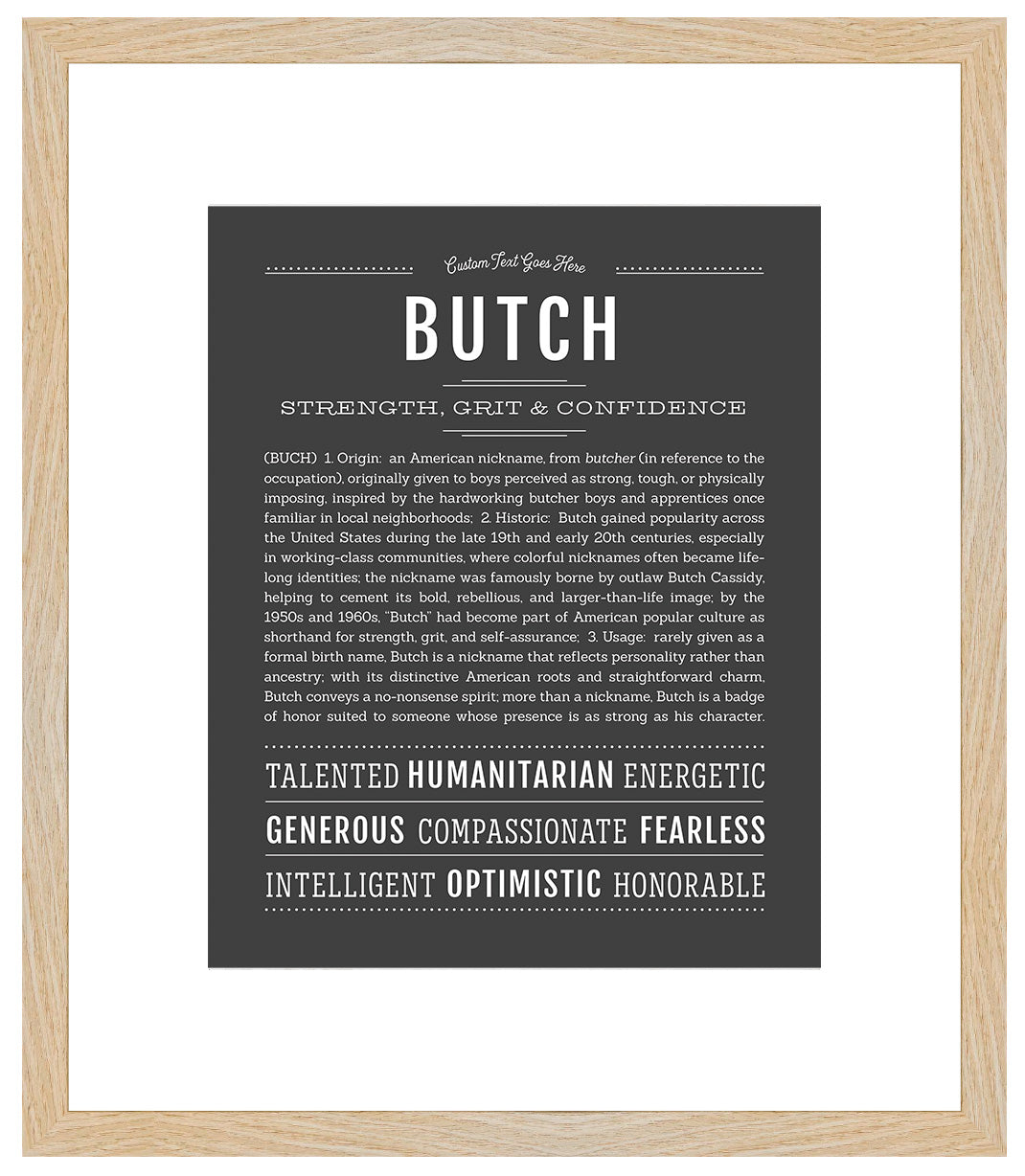 Butch | Name Art Print