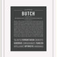 Butch | Name Art Print
