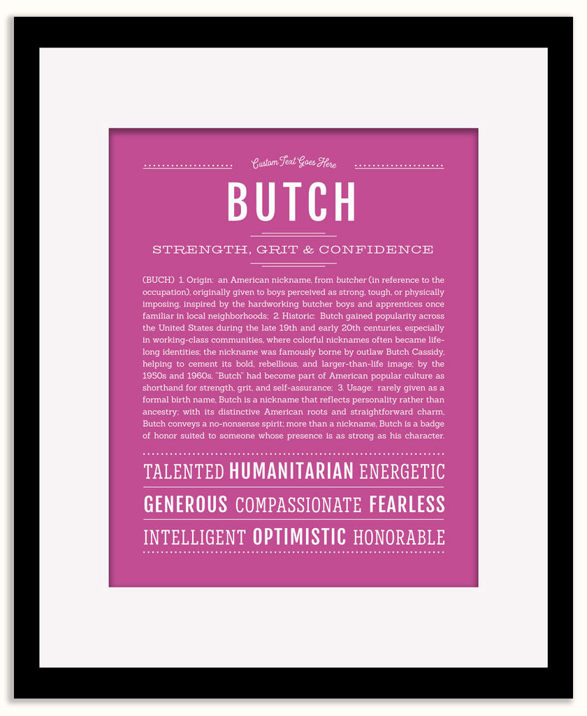 Butch | Name Art Print