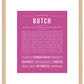 Butch | Name Art Print