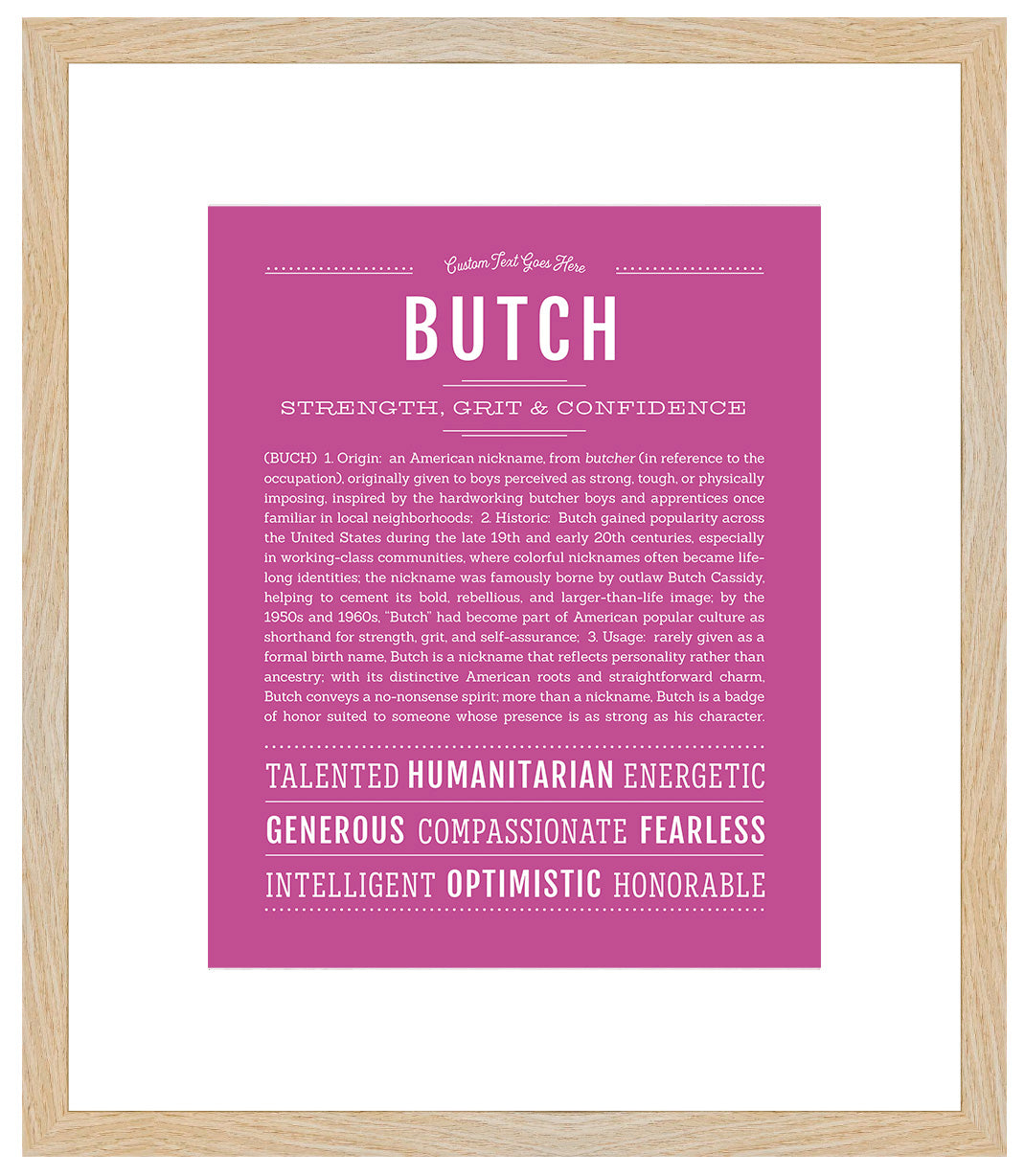 Butch | Name Art Print