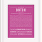 Butch | Name Art Print