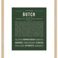 Butch | Name Art Print