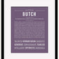 Butch | Name Art Print