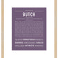 Butch | Name Art Print
