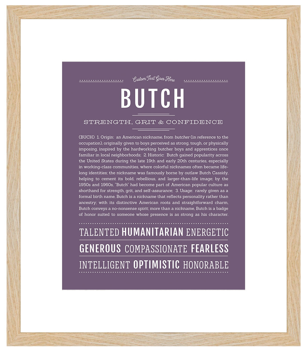 Butch | Name Art Print