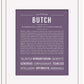 Butch | Name Art Print