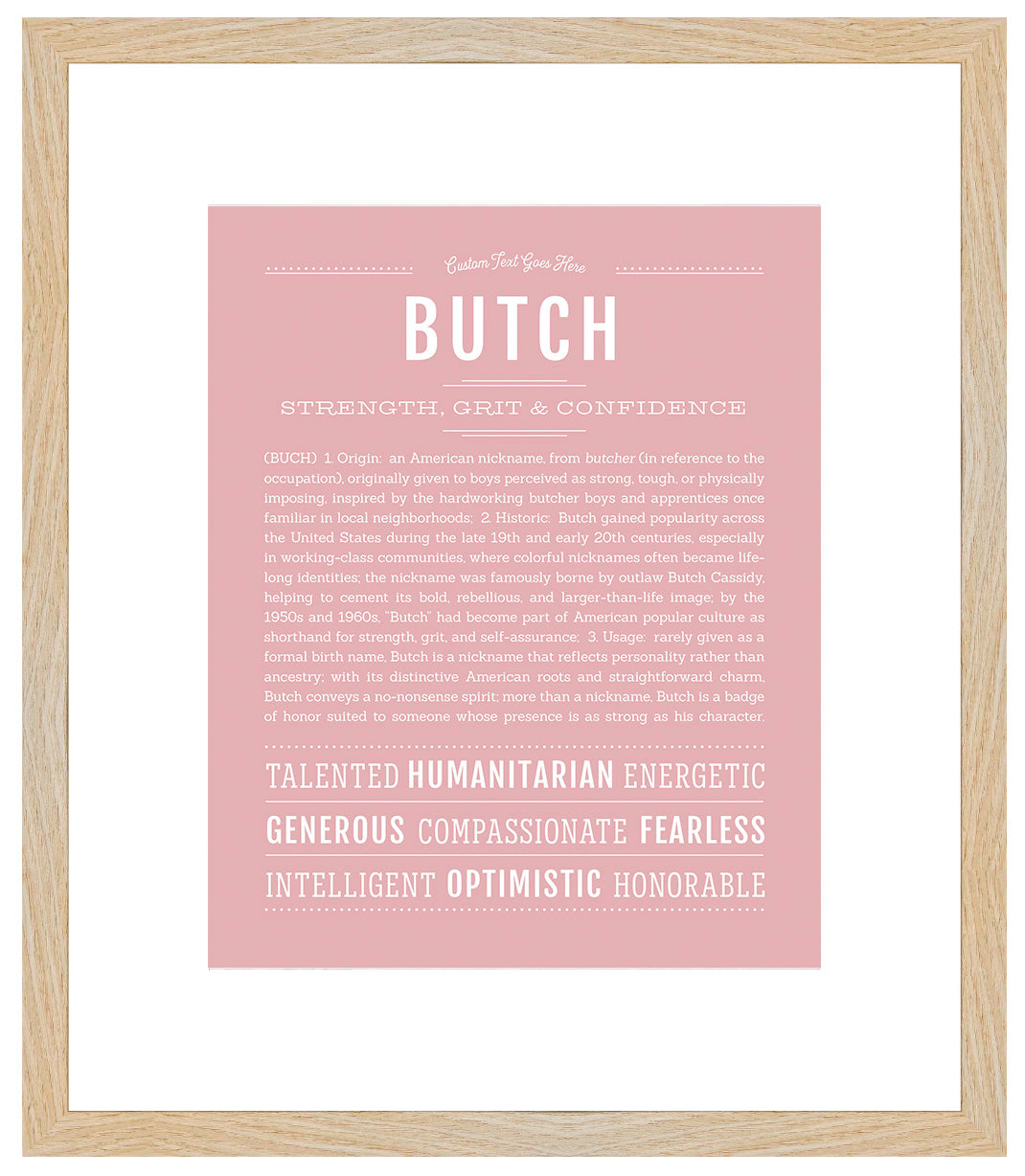 Butch | Name Art Print