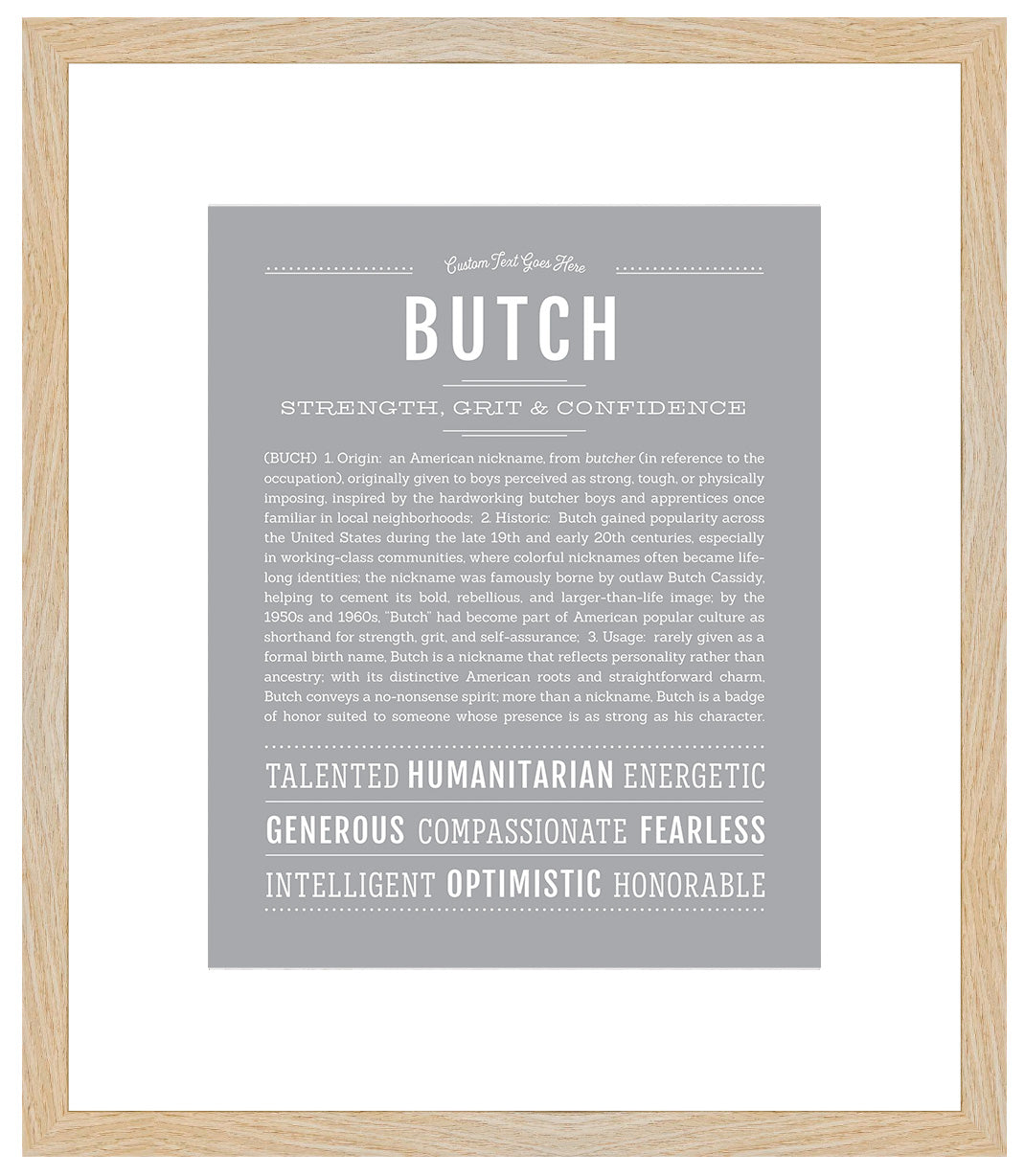 Butch | Name Art Print