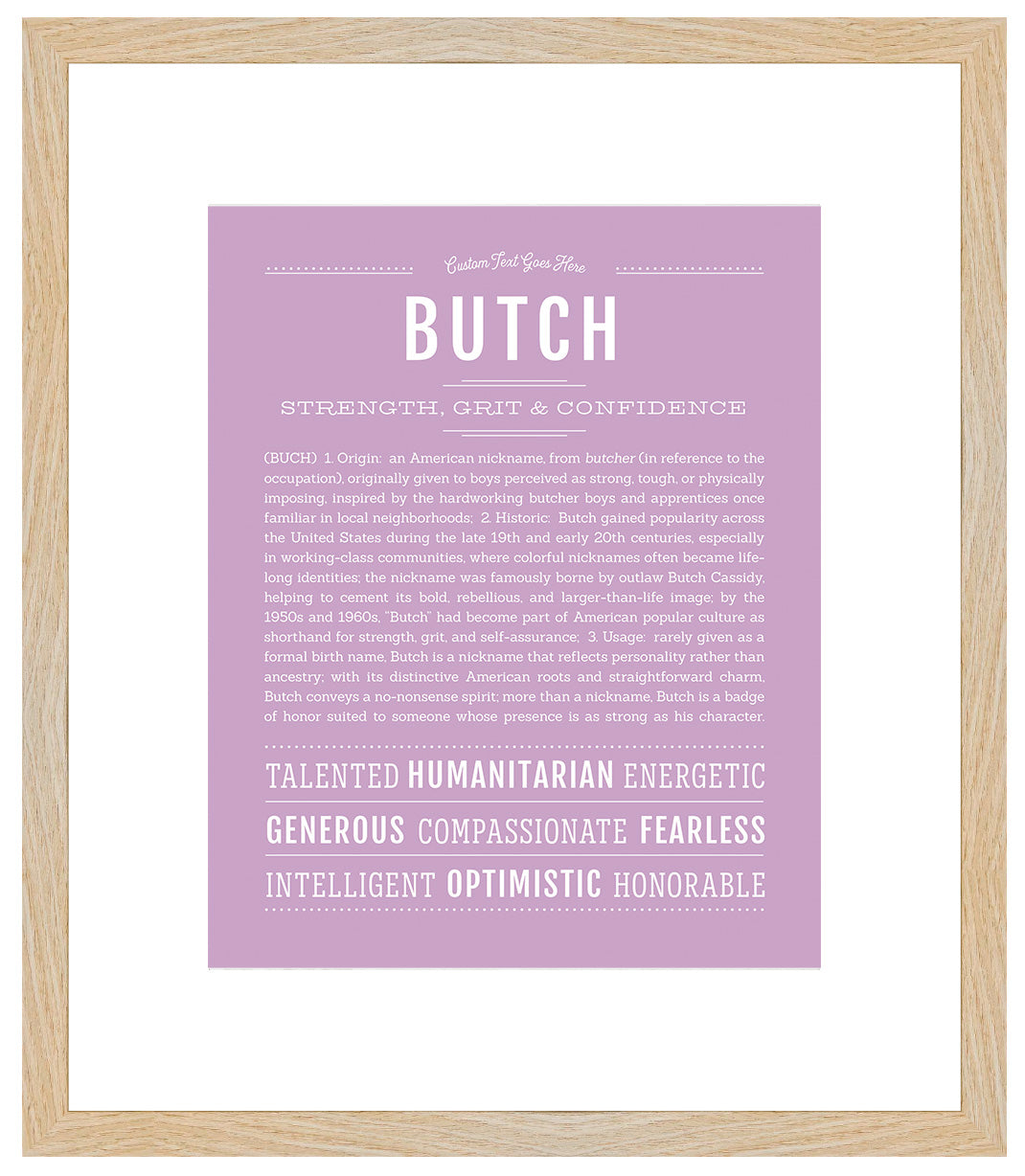 Butch | Name Art Print