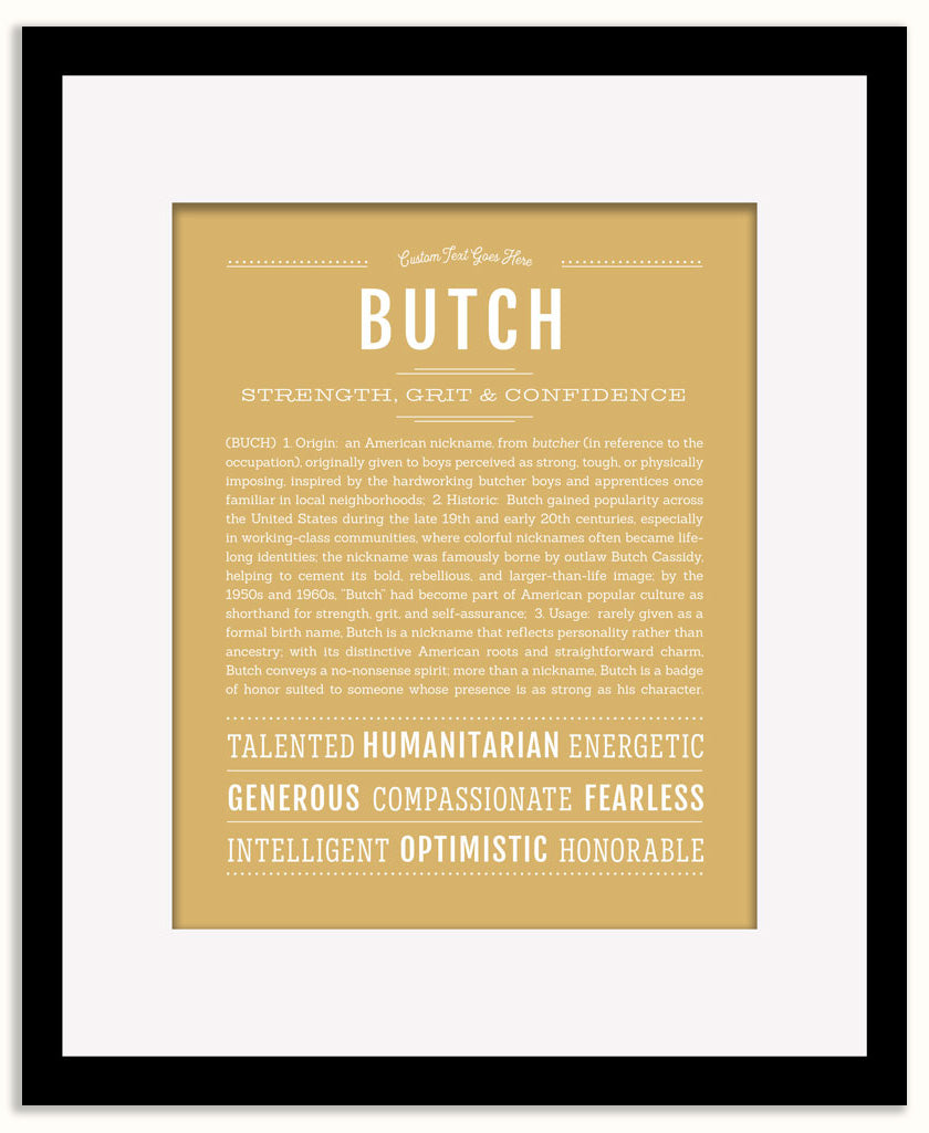 Butch | Name Art Print