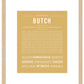 Butch | Name Art Print