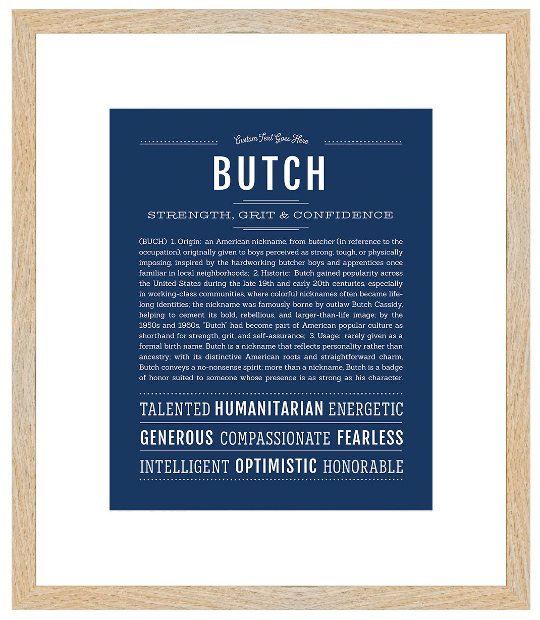 Butch | Name Art Print
