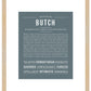 Butch | Name Art Print