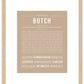 Butch | Name Art Print