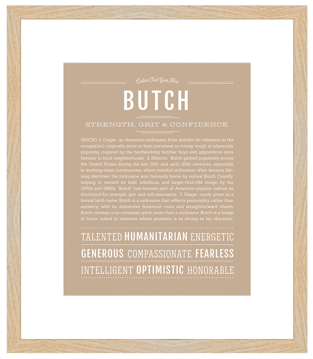 Butch | Name Art Print