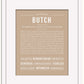 Butch | Name Art Print
