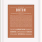 Butch | Name Art Print