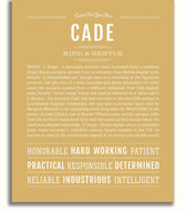 Cade | Name Art Print – Name Stories