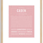 Caden | Name Art Print