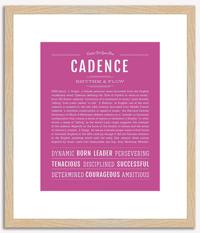 Cadence (female) | Name Art Print