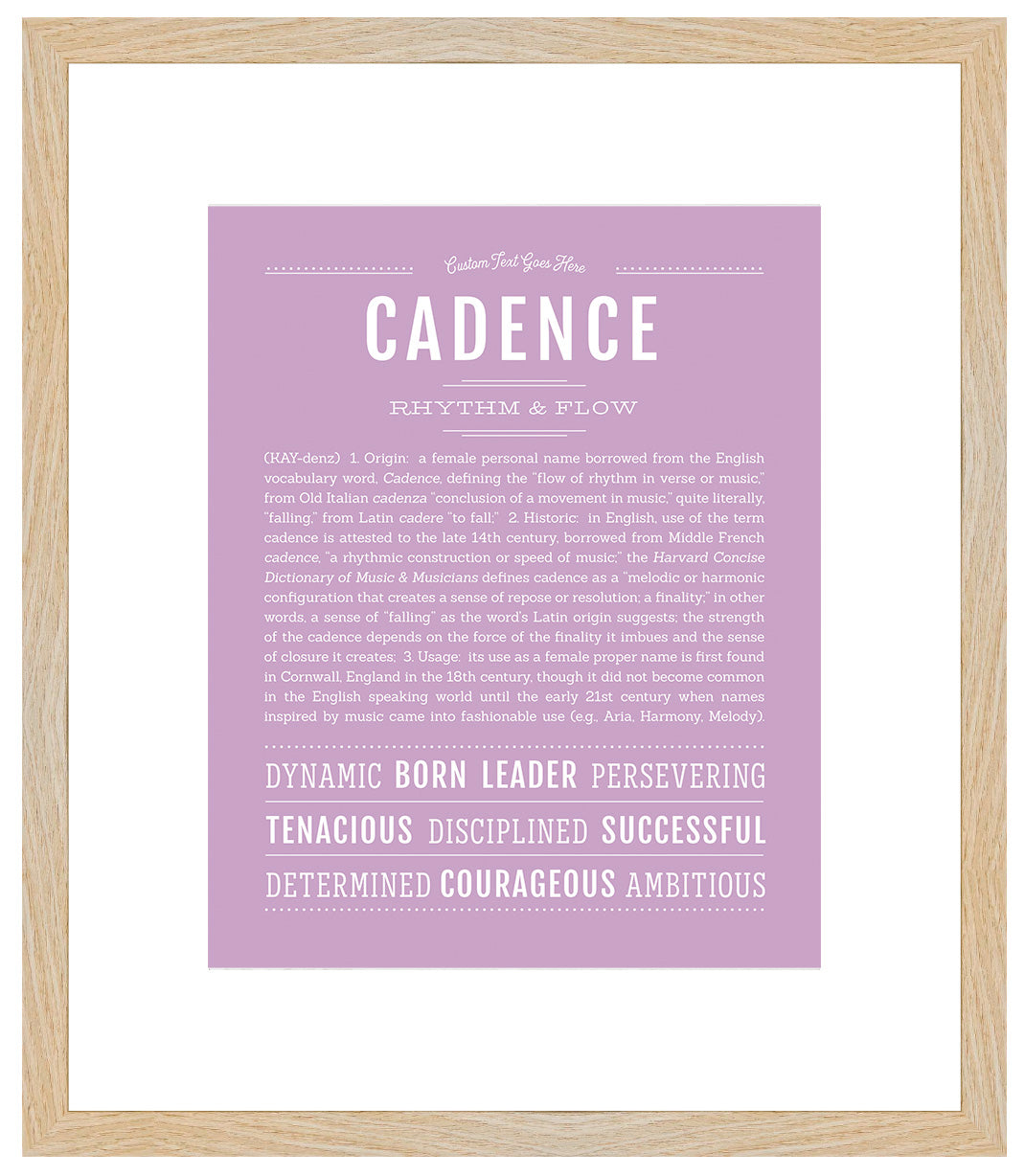 Cadence (female) | Name Art Print