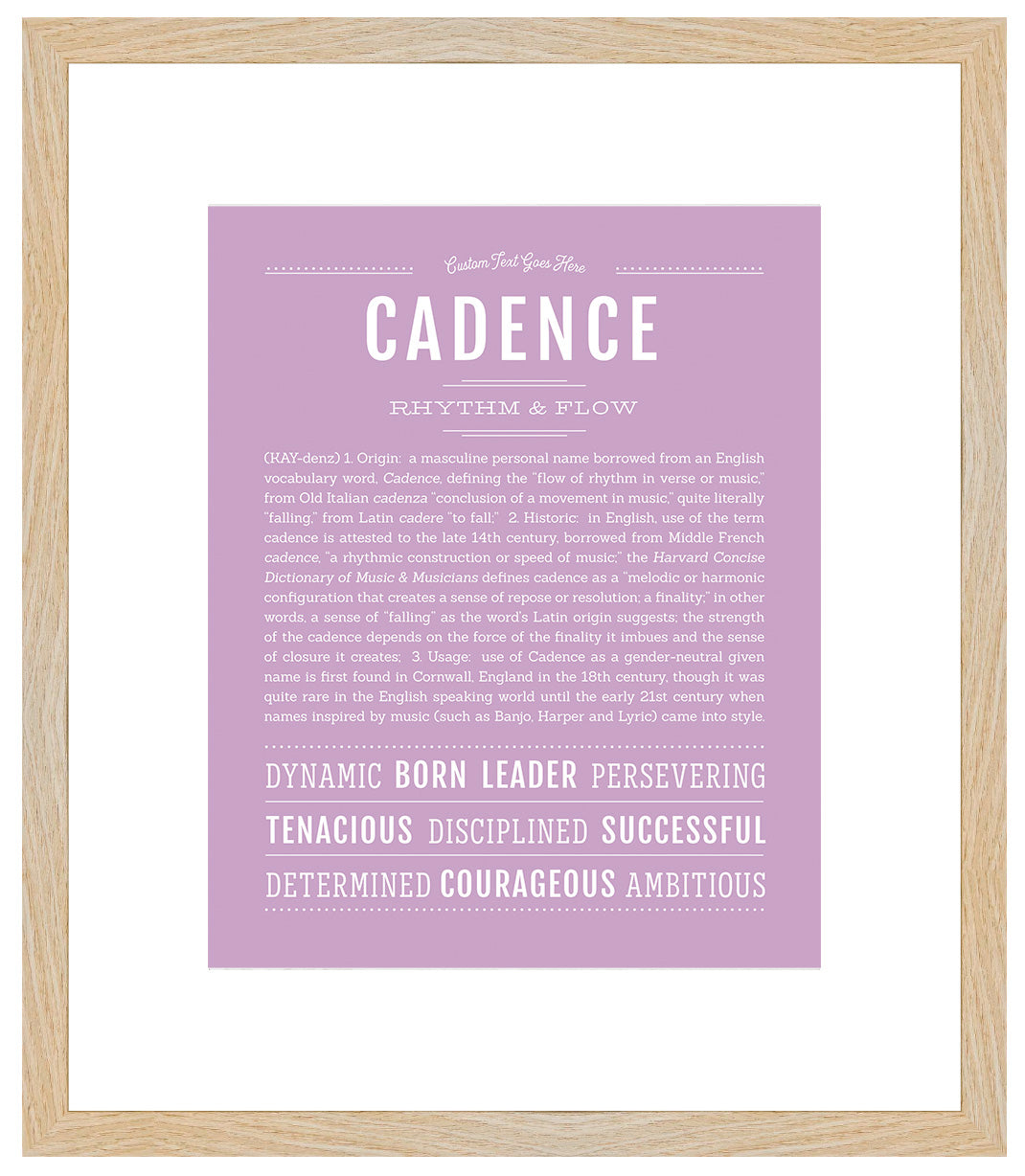 Cadence (female) | Name Art Print