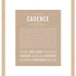 Cadence (female) | Name Art Print