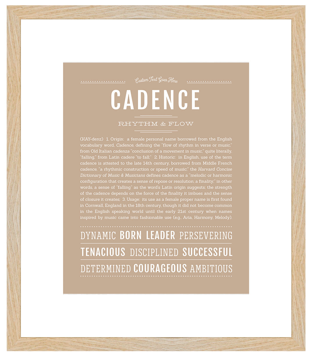 Cadence (female) | Name Art Print