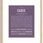 Cadie | Name Art Print