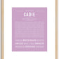 Cadie | Name Art Print