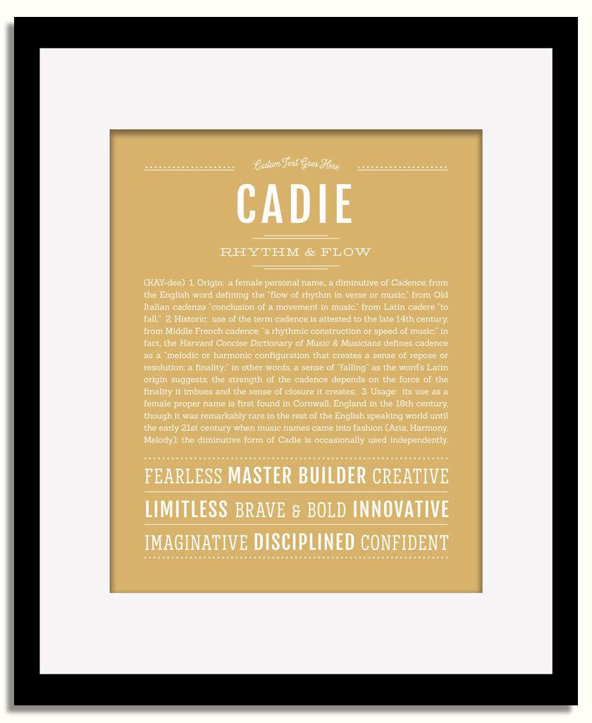 Frame Options | Matte Gold | Black Frame, Matted